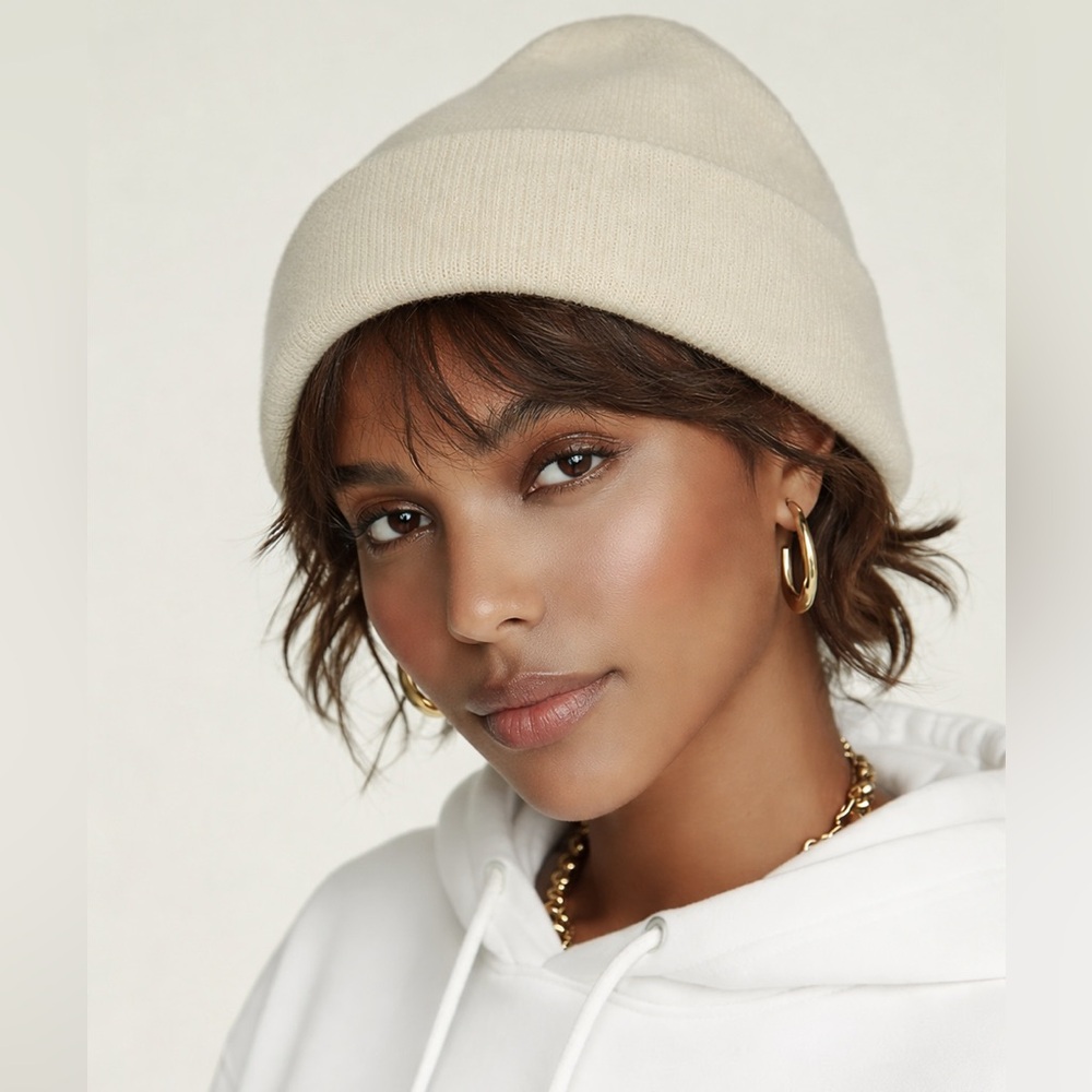 TILT Cream Knit Beanie